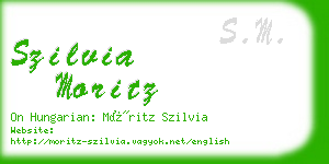 szilvia moritz business card